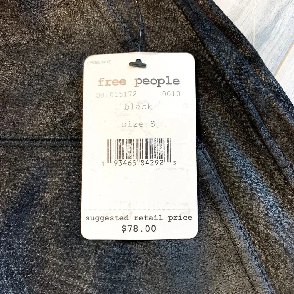 NWT Free People Midnight Vegan Suede Leggings